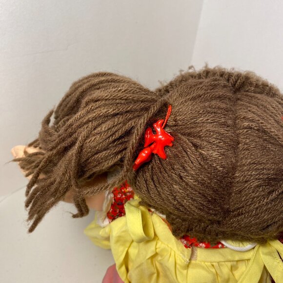 1983 Cabbage Patch Kids Doll Long Brown Hair Brown Eyes CPK Outfit+Shoes Coleco - Picture 4 of 16